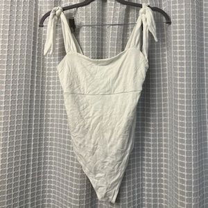 Abercrombie & Fitch Soft white bodysuit tank